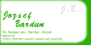 jozsef bardun business card