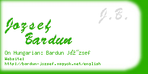 jozsef bardun business card